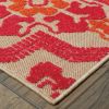 Pink and Orange Moroccan Indoor Outdoor Area Rug