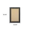 5' X 8' Beige and Black Indoor Outdoor Area Rug