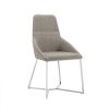 Set Of 2 Light Grey And Geo Stainless Steel Dining Chairs