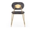 Set Of 2 Mid Century Mod Grey Velvet And Gold Dining Chairs
