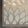 5' X 8' Gray and Ivory Indoor Outdoor Area Rug