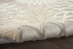 5' X 8' Gray and Ivory Indoor Outdoor Area Rug