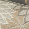 5' X 8' Gray and Ivory Indoor Outdoor Area Rug