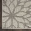 2' X 12' Silver and Gray Indoor Outdoor Runner Rug