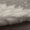 2' X 12' Silver and Gray Indoor Outdoor Runner Rug