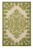 3' X 4' Green Damask Indoor Outdoor Area Rug
