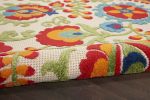 8' X 11' Multicolor Floral Indoor Outdoor Area Rug