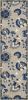 2' X 12' Natural and Blue Indoor Outdoor Runner Rug