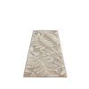 6' Runner Gray And Ivory Floral Stain Resistant Indoor Outdoor Runner Rug