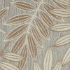 12' Runner Gray And Ivory Floral Indoor Outdoor Runner Rug