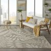 7' X 10' Natural Floral Indoor Outdoor Area Rug