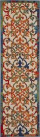 2' X 12' Rainbow Colored Indoor Outdoor Runner Rug