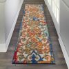 2' X 12' Rainbow Colored Indoor Outdoor Runner Rug