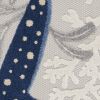 4' X 6' Blue And Gray Indoor Outdoor Area Rug