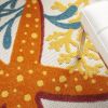 5' X 8' Yellow And Ivory Indoor Outdoor Area Rug