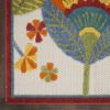 7' X 10' Yellow And Ivory Floral Indoor Outdoor Area Rug