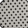 4' Round Black And White Round Geometric Indoor Outdoor Area Rug