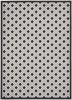 8' X 11' Black And White Geometric Indoor Outdoor Area Rug