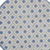 4' Round Blue And Gray Round Geometric Indoor Outdoor Area Rug