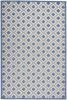 5' X 8' Blue And Gray Geometric Indoor Outdoor Area Rug