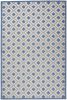 6' X 9' Blue And Gray Geometric Indoor Outdoor Area Rug