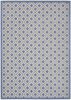 7' X 10' Blue And Gray Geometric Indoor Outdoor Area Rug