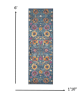 6' Blue And Orange Floral Power Loom Runner Rug
