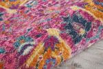 2' X 3' Fuchsia Floral Power Loom Area Rug