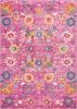 4' X 6' Fuchsia Floral Power Loom Area Rug