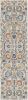 8' Orange And Ivory Floral Power Loom Runner Rug