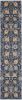 10' Navy Blue Floral Power Loom Runner Rug