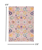 4' X 6' Silver Floral Power Loom Area Rug