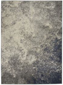 4' X 6' Gray and Ivory Abstract Power Loom Area Rug