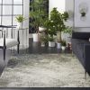 5' X 7' Gray And Ivory Abstract Power Loom Area Rug