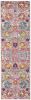 6' Silver Floral Power Loom Runner Rug