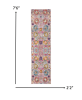 8' Silver Floral Power Loom Runner Rug
