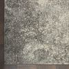 7' X 10' Gray and Ivory Abstract Power Loom Area Rug