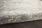 8' X 10' Gray And Ivory Abstract Power Loom Area Rug