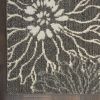 5' X 7' Blue And Gray Floral Power Loom Area Rug