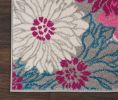 6' Gray Floral Dhurrie Runner Rug