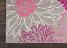 4' X 6' Gray Floral Dhurrie Area Rug