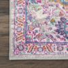 6' Pink And Gray Power Loom Runner Rug