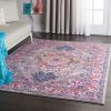 4' X 6' Pink And Gray Power Loom Area Rug