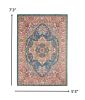 5' X 7' Teal Blue Power Loom Area Rug