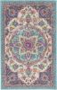 2' X 3' Pink And Green Dhurrie Area Rug