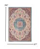 7' X 10' Pink And Green Dhurrie Area Rug