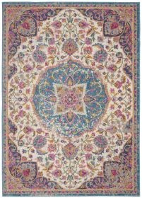 8' X 10' Pink And Green Dhurrie Area Rug