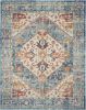 8' X 10' Blue And Ivory Power Loom Area Rug