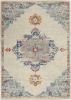5' X 7' Gray And Ivory Power Loom Area Rug