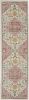 6' Pink And Ivory Southwestern Dhurrie Runner Rug